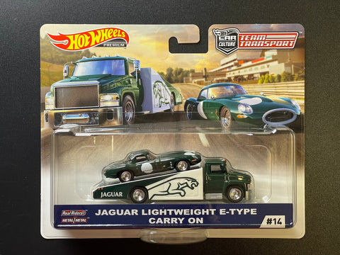 Transport #14 - Jaguar Lightweight E-Type, Carry On - Hot Wheels Car Culture