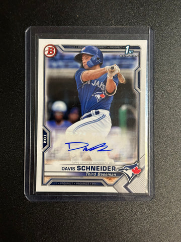 Davis Schneider - Autograph - Bowman 1st