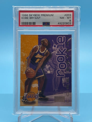 Kobe Bryant - 1996 Skybox Premium Rookie Card - PSA 8 GRADED