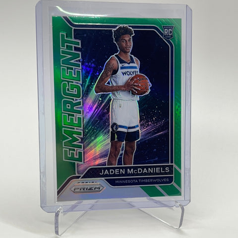 Jaden McDaniels - RC Green Emergent Prizm